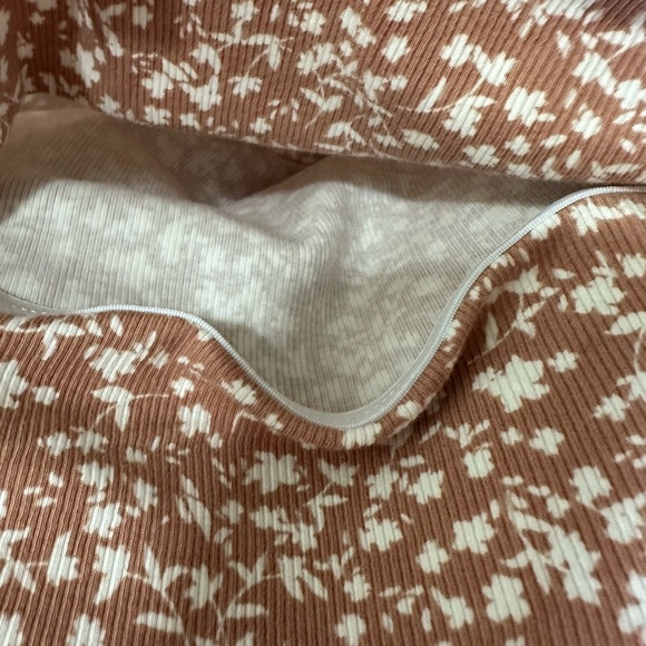 Old Navy Orange and White Floral Mini Dress with Built In Bra - Picture 4 of 5